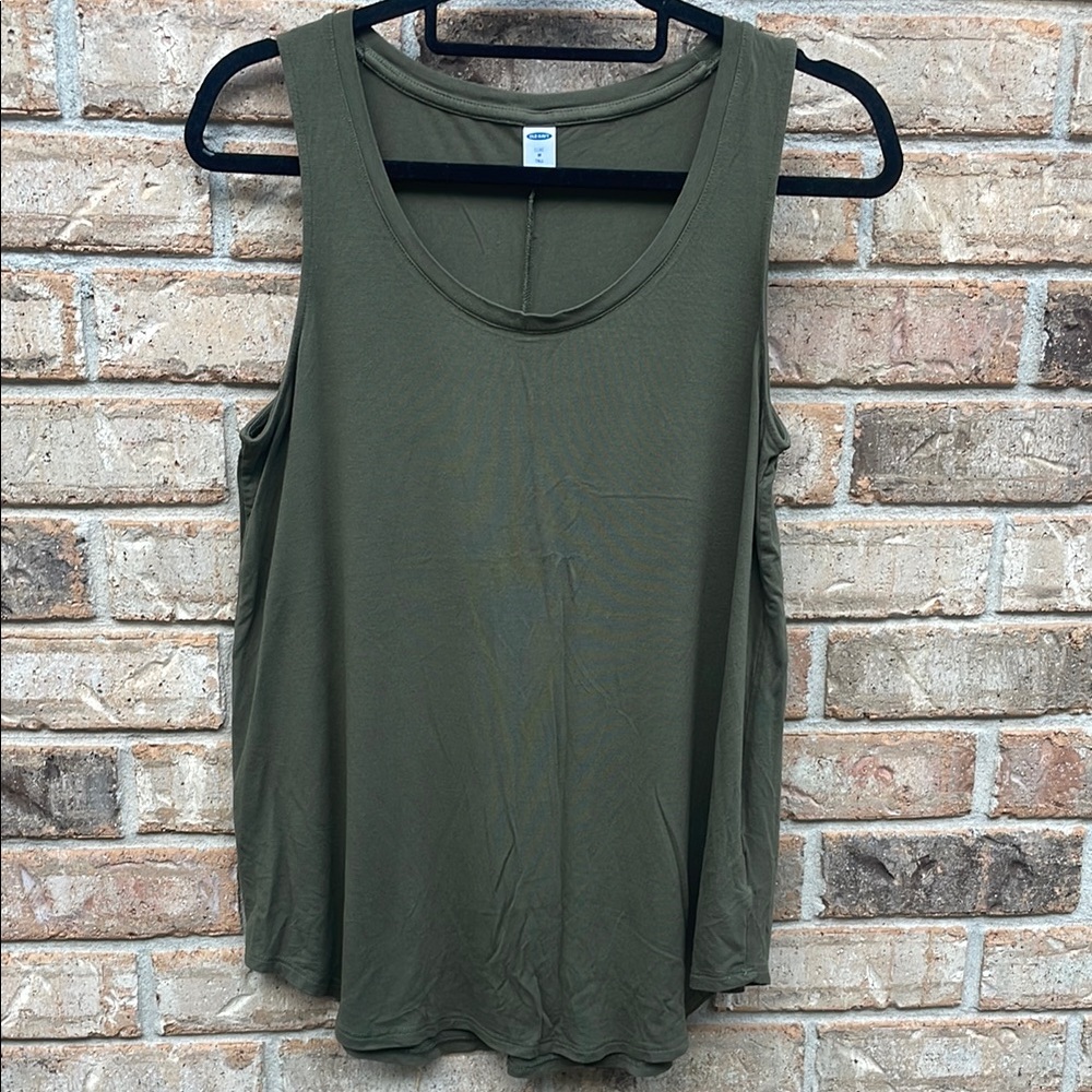 Old Navy Relaxed Green Sleeveless Tank Top